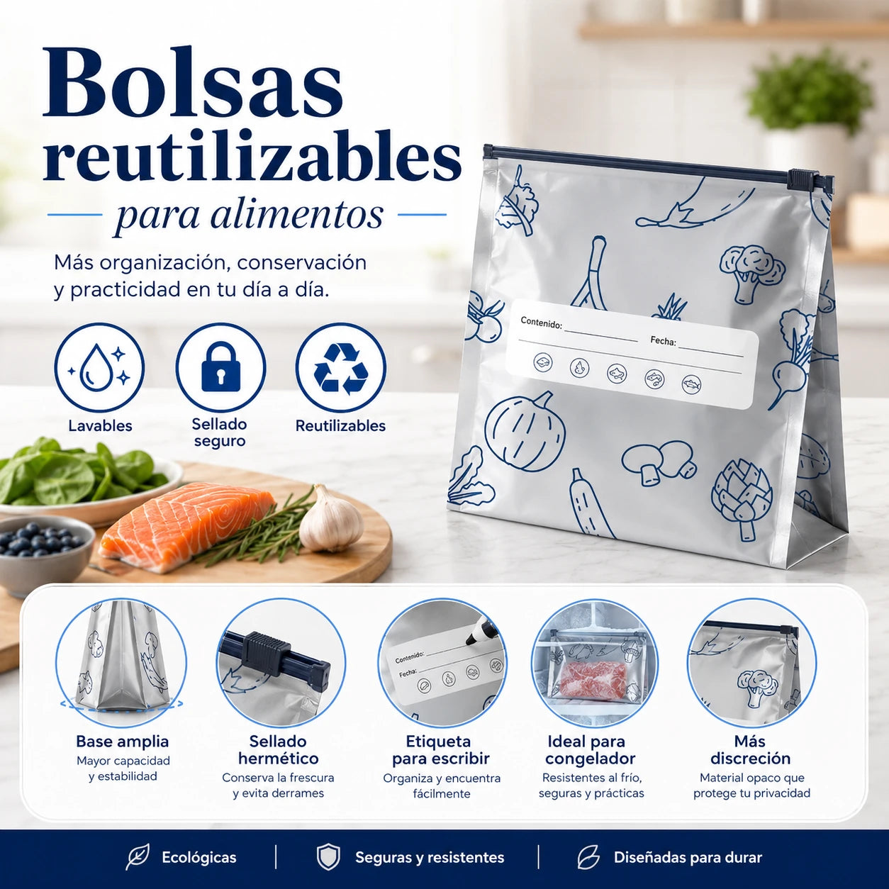 Bolsas reutilizables para alimentos