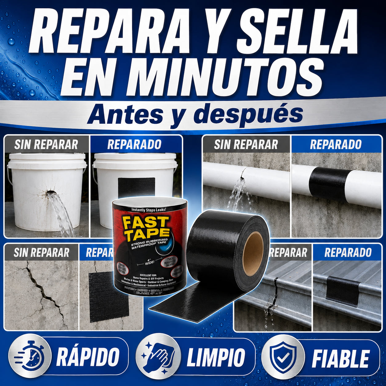 Cinta Asfáltica Impermeable Fast Tape® - 30% OFF