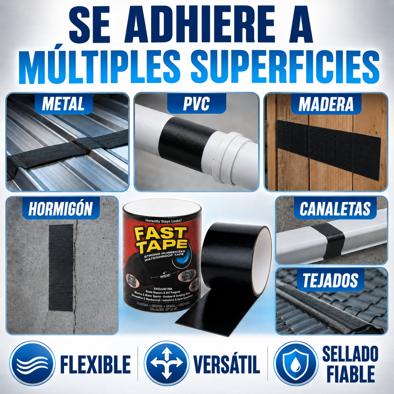 Cinta Asfáltica Impermeable Fast Tape® - 30% OFF