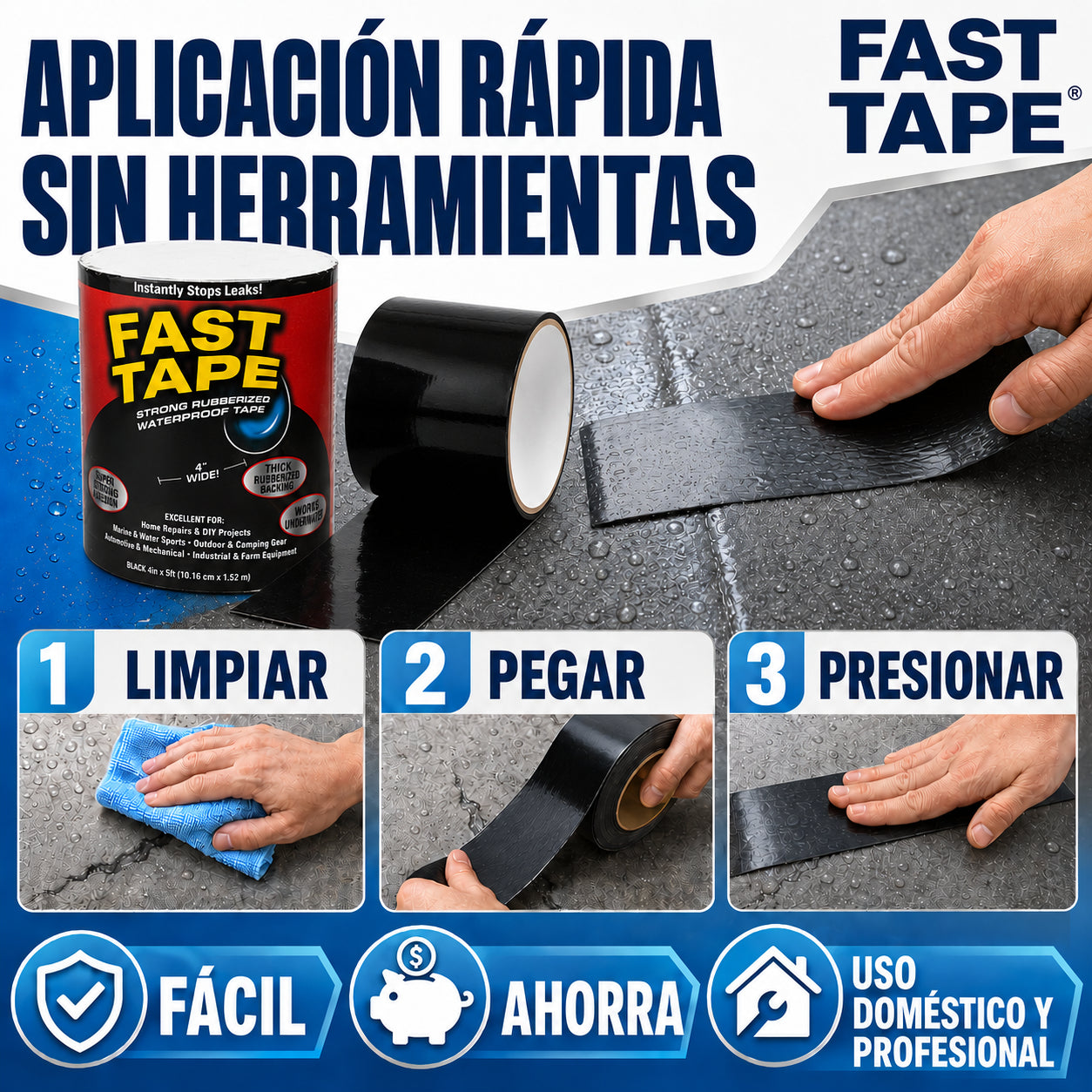 Cinta Asfáltica Impermeable Fast Tape® - 30% OFF