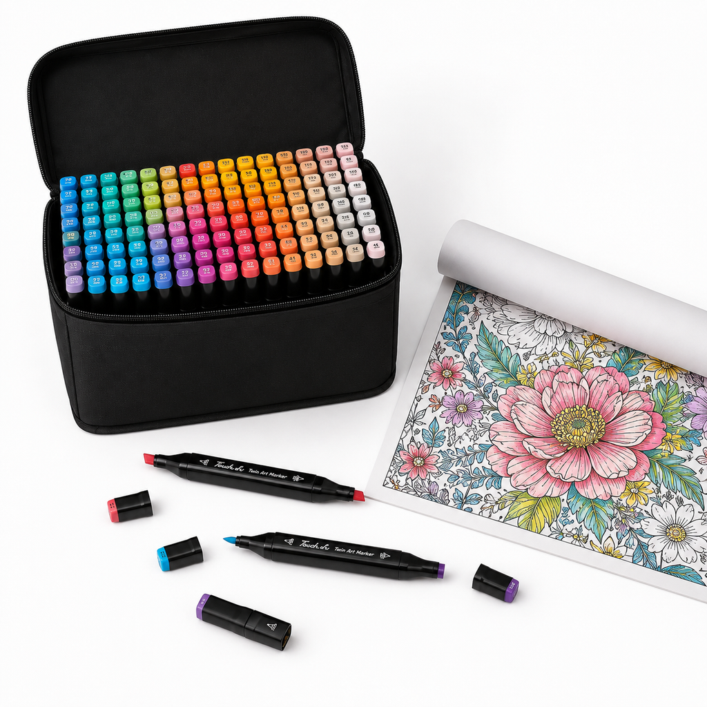 El kit creativo que todos adoran: 168 rotuladores + un rollo de colorear de regalo 🎨